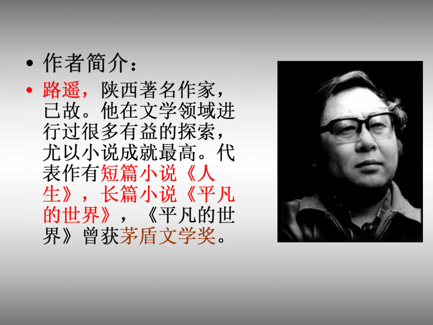 人教版高中语文选修中国小说欣赏14平凡的世界课件11张