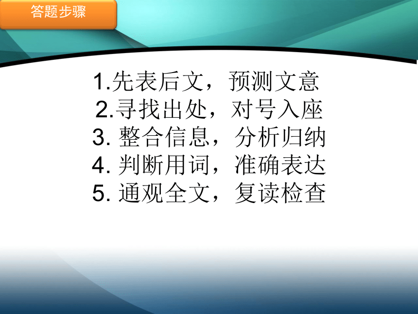 任务型阅读解题技巧 （共32张PPT）