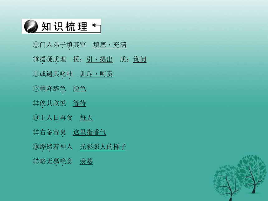 （陕西）2018中考语文（文言文复习）第19篇《送东阳马生序》ppt课件