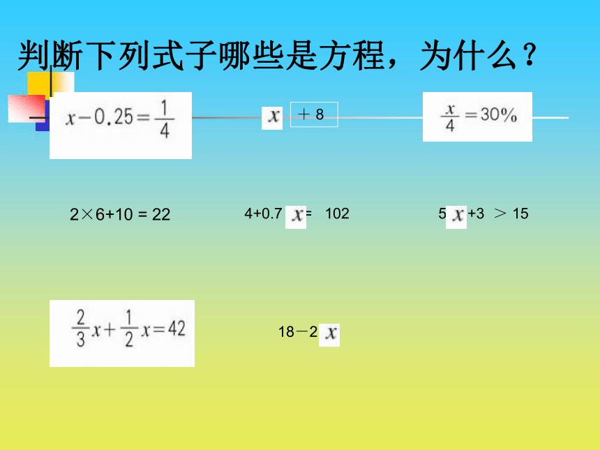 沪教版小学五年级数学下 6.2《方程与代数》课件2