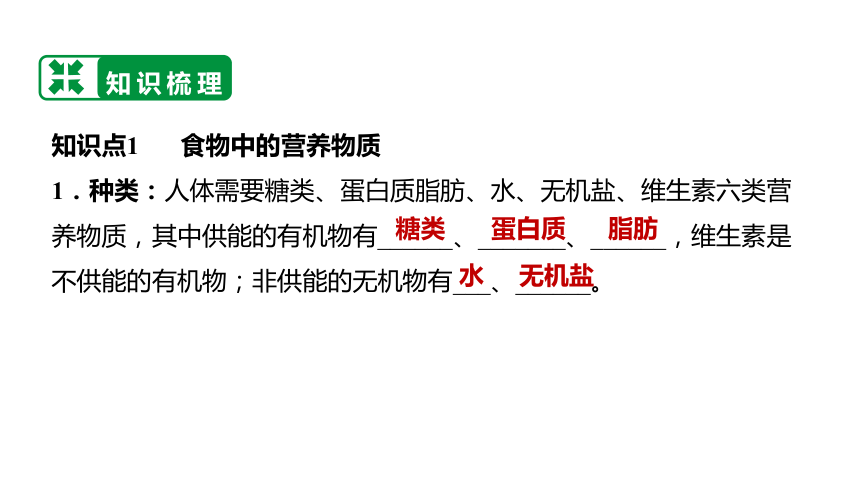 2021年生物中考四川泸州专用生物考点解读  第四讲 人体的营养  课件（共53张PPT）