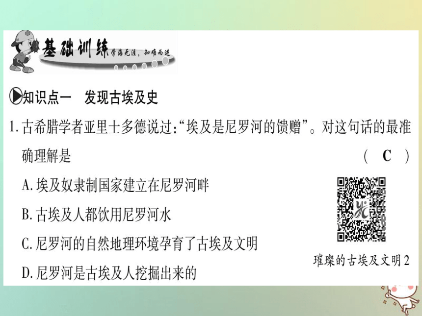 2018秋九年级历史上册第1单元上古亚非文明第1课古代埃及课件岳麓版