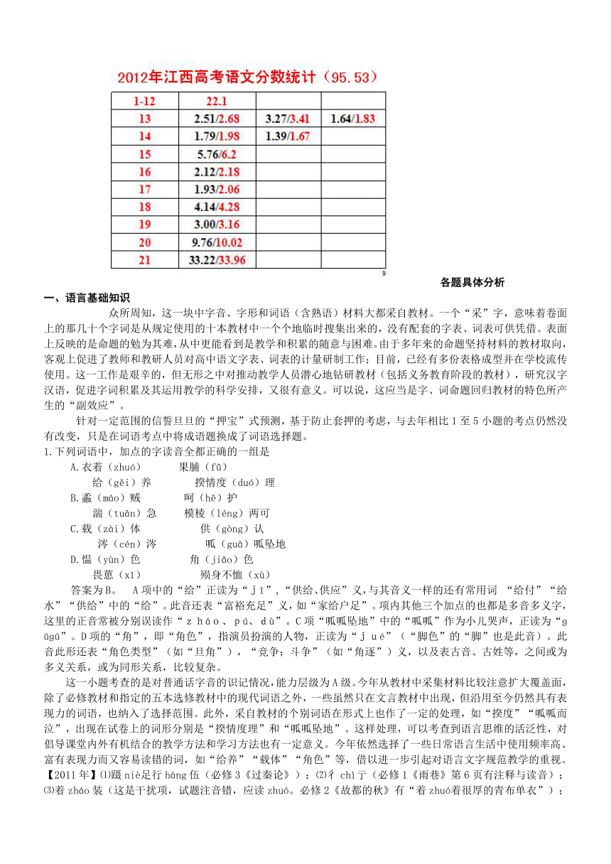 高中特级语文教师展望2014届江西高考（共计30页）