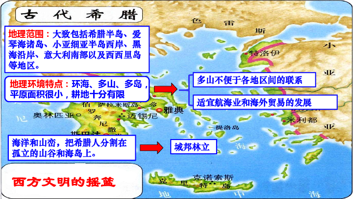 古希腊城邦地图高清图片