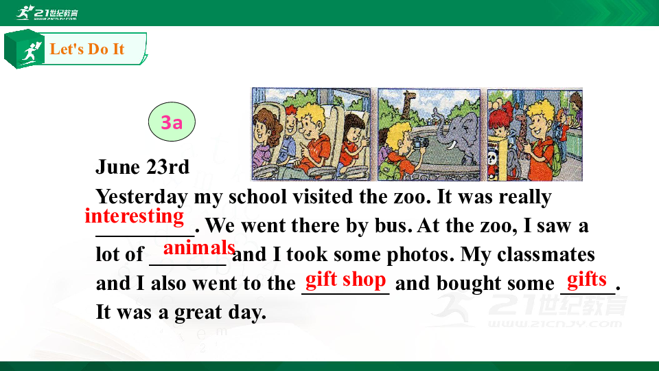 Unit 11 How was your school trip? Section B (3a-self check) 课件