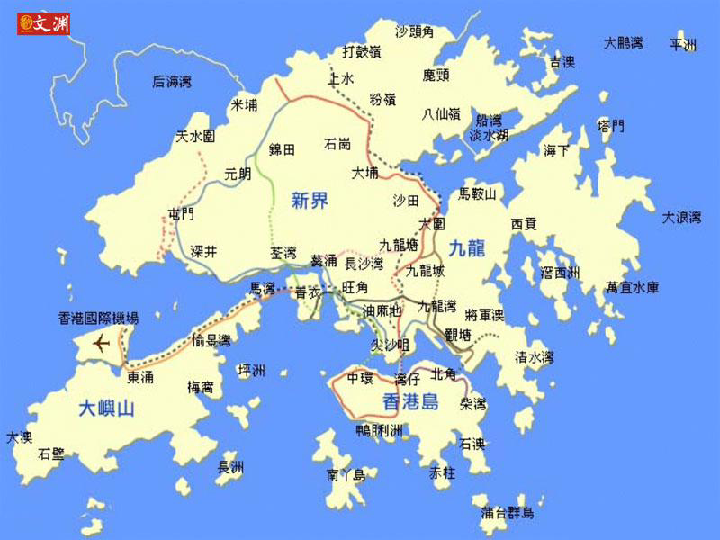 香港和澳门地图轮廓图图片