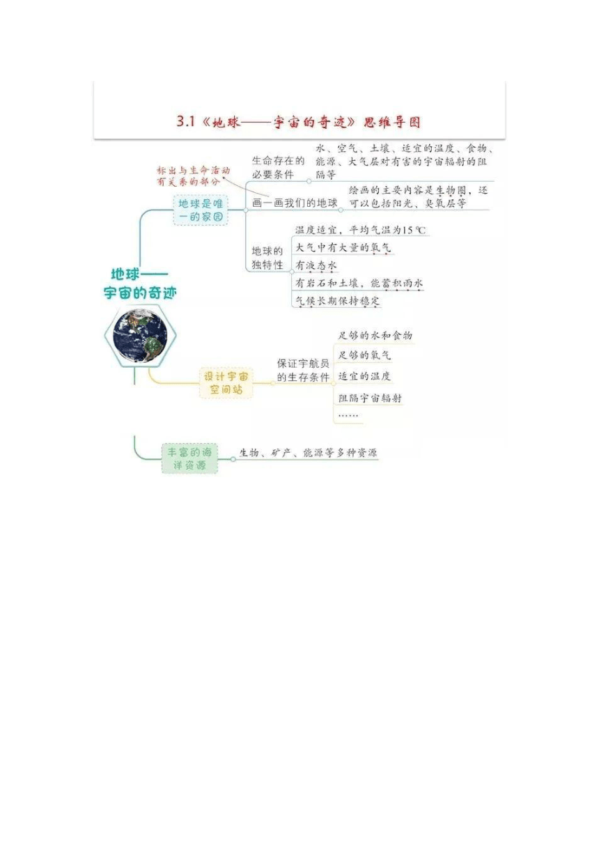 科学第三单元思维导图图片