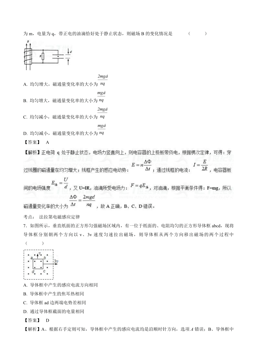 2017年高中物理高二全国名卷试题分章节汇编（选修3-2）专题4.5+电磁感应现象的两类情况