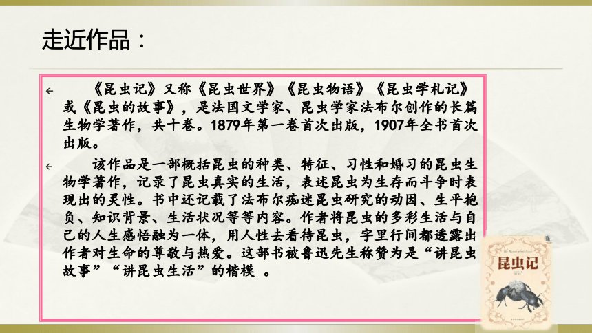 昆虫记的作者简介图片