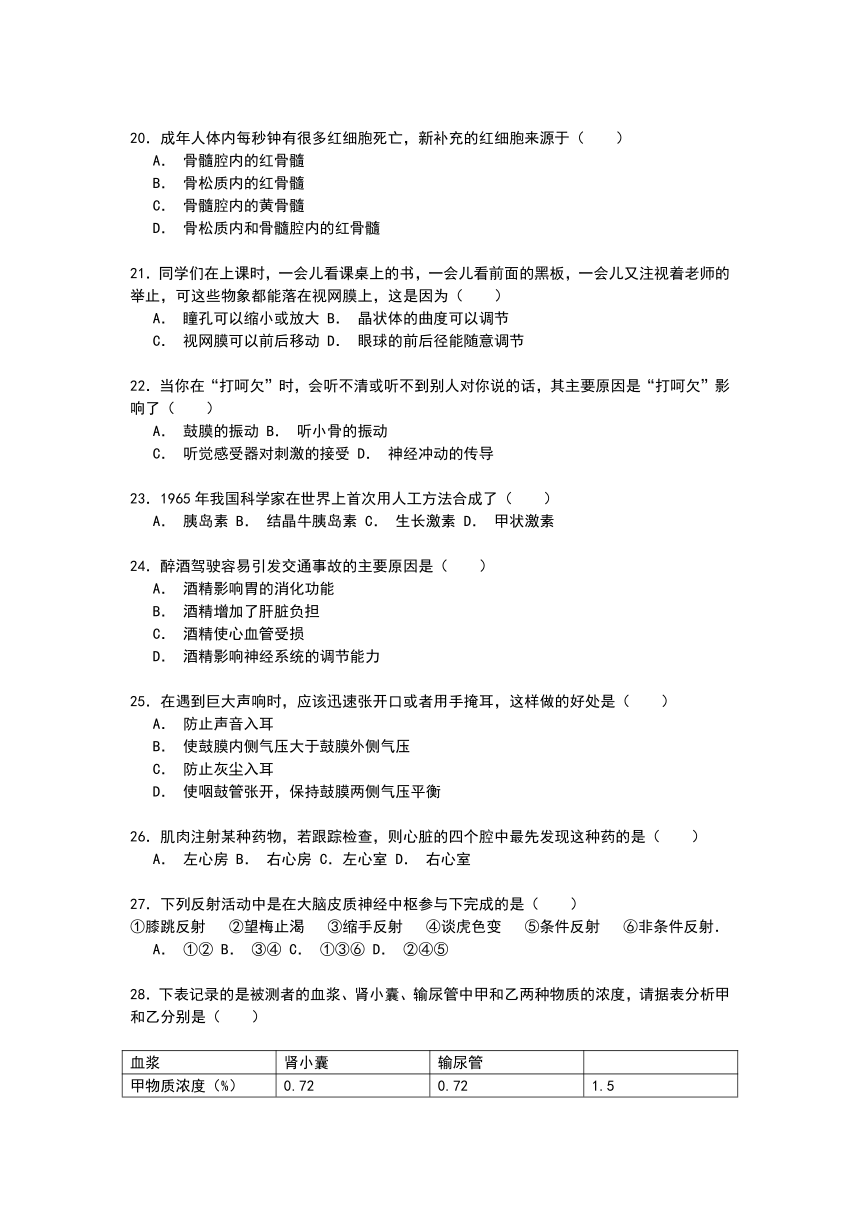 江苏省南通市启东市长江中学2014-2015学年八年级上学期期中生物试卷【解析】