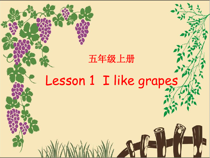 Lesson 1 I like grapes 第一课时课件（共14张PPT）