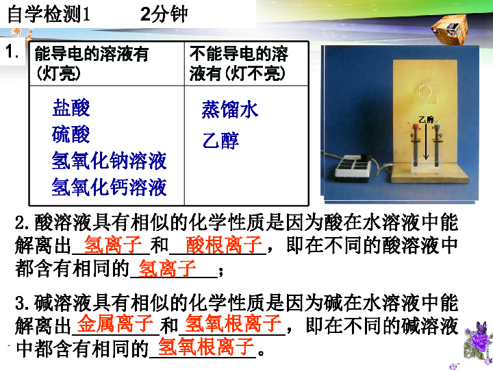 北京课改版九下化学 11.1对酸和碱的初步认识 课件（25张PPT）
