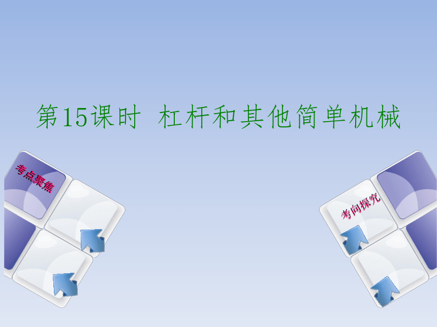 2018年中考物理重庆专版复习方案（ 课件）：第四单元　无处不在的能量第15课时　杠杆和其他简单机械