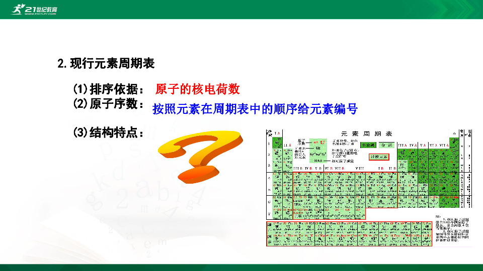人教版高中化学必修二第一章 物质结构 元素周期律 1.1.1 元素周期表