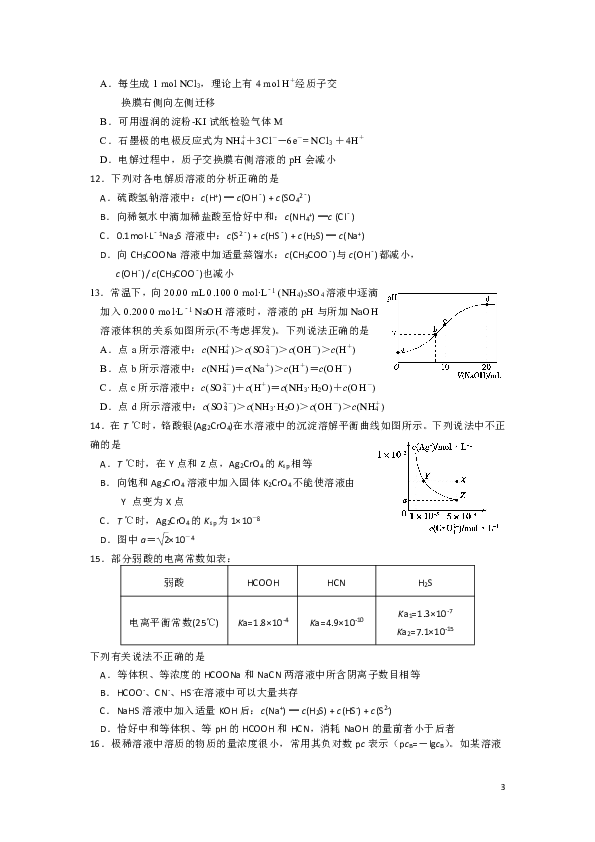 山东省临沂市罗庄区2018-2019学年高二上学期期末考试化学试题 word版