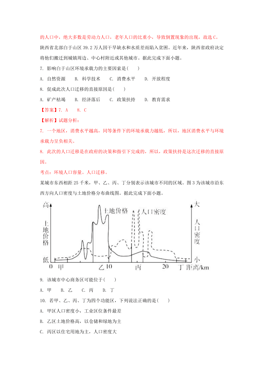 陕西省西安市2016-2017学年高一地理下学期期末考试试题（含解析）