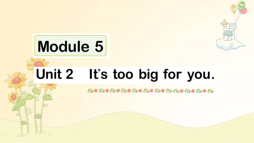 Module 5 Unit 2 It's too big for you课件(共25张PPT)