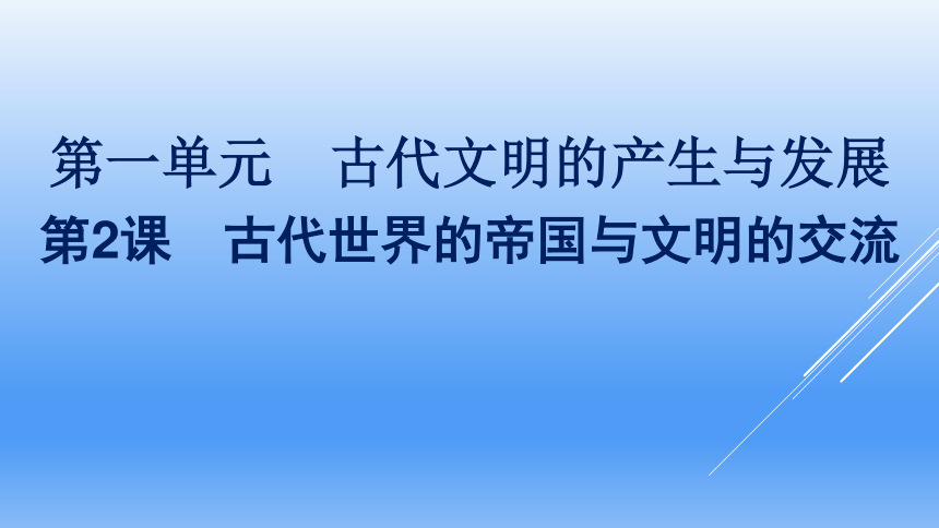 历史统编版部编版必修下第2课古代世界的帝国与文明的交流课件共37张