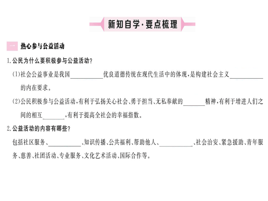 2017-2018学年湘教版八年级道德与法治上册习题课件（图片版）：第一单元第三节 热心公益 遵守公德 （共22张PPT）