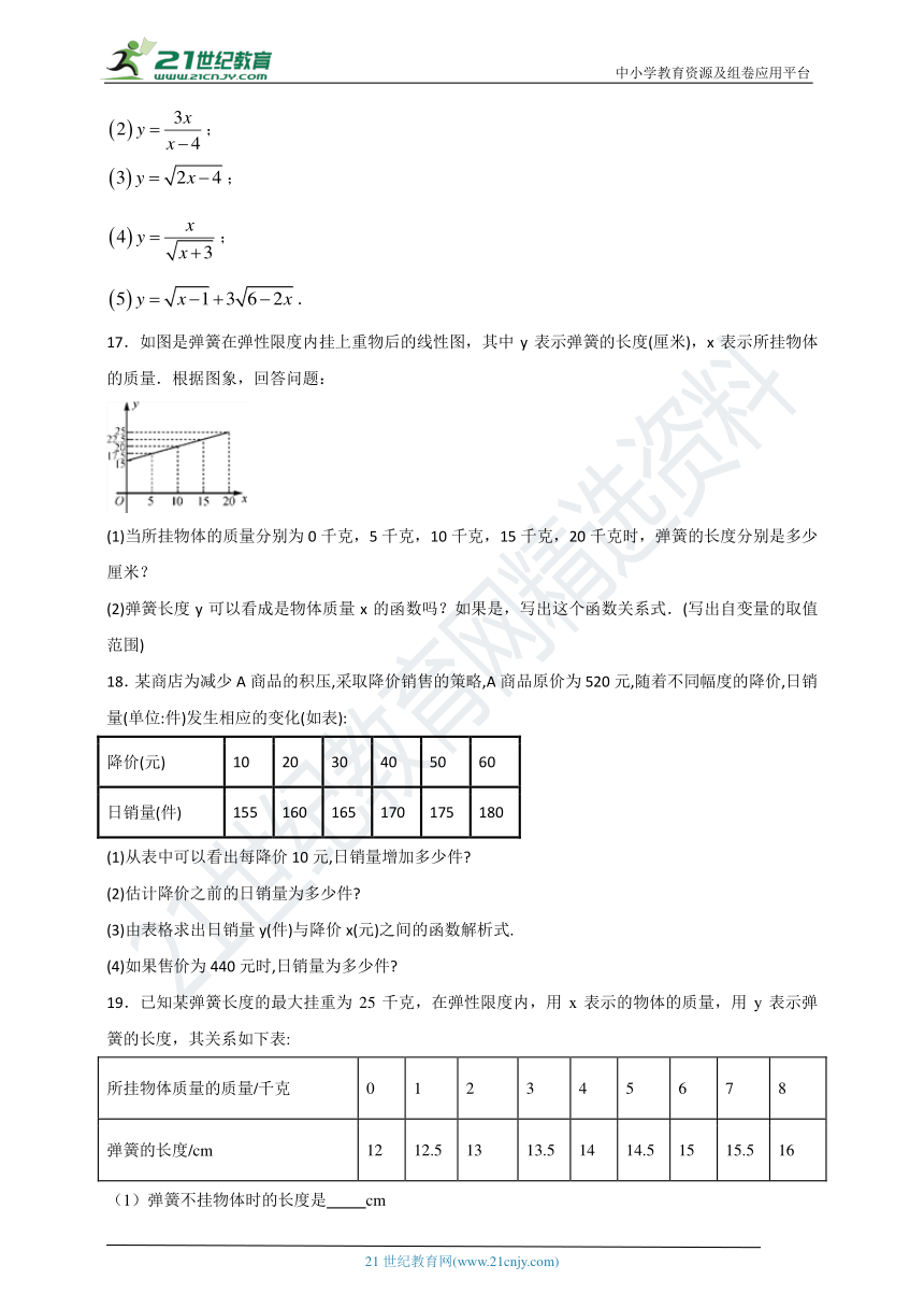 12.1 函数课时作业（2）
