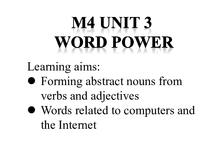 译林版高中英语必修四 Unit 3 Tomorrow’s world Word power课件（33张PPT）
