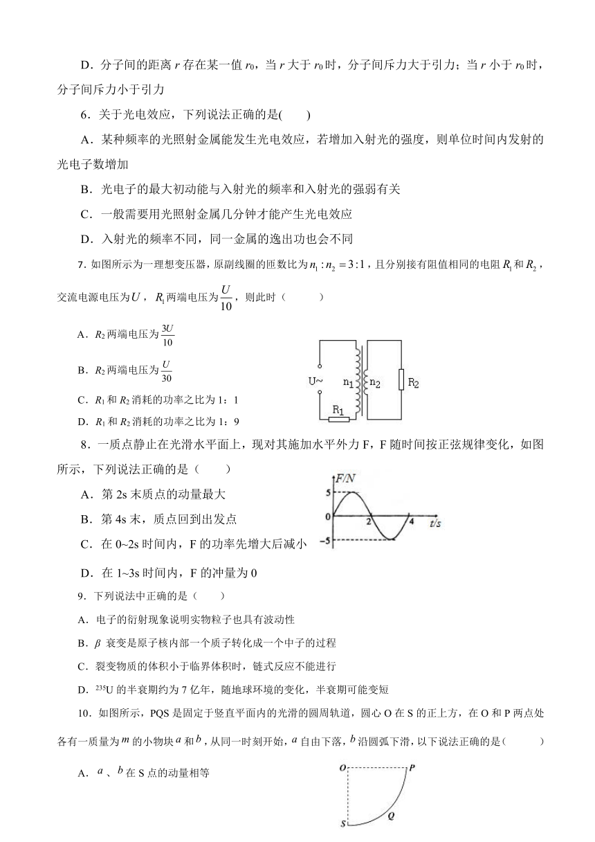 山东省临沂市重点中学2016-2017学年高二下学期期中考试物理试题 Word版含答案