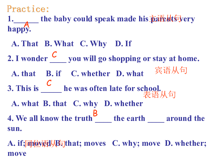 外研版高中英语模块7 Module 2 highlights of my senior high 名词性从句 课件 （共28张）