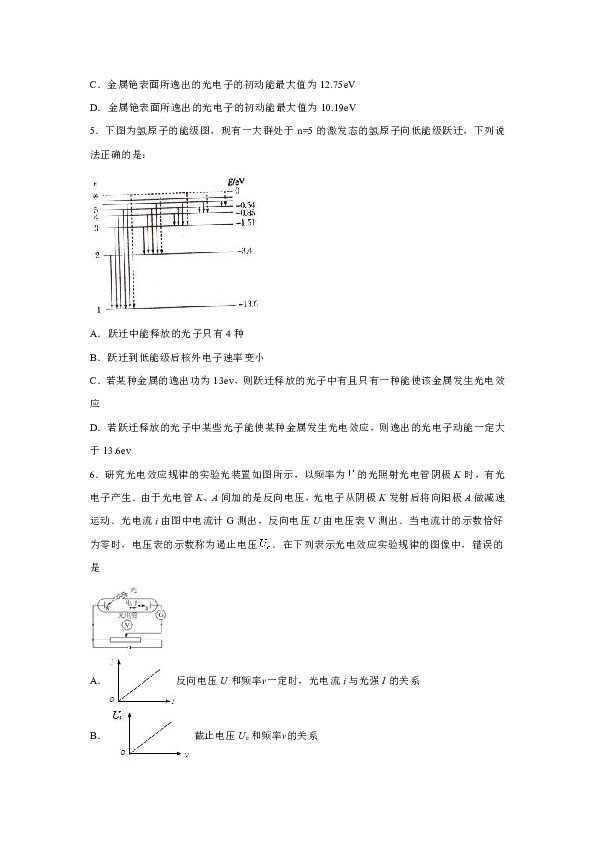 4.2光电效应与量子假说 达标作业（解析版)