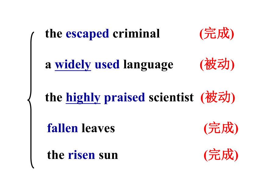 高中英语外研版选修7 Module 5 Ethnic Culture  非谓语动词-过去分词