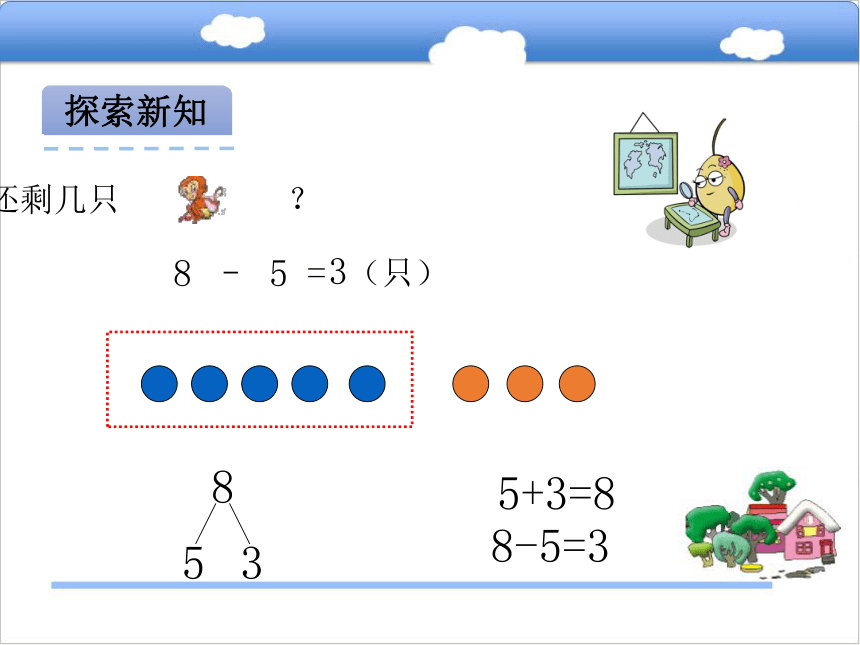 青岛版小学一年级数学上 3.5 和是8、9的加法，被减数是8、9的减法课件