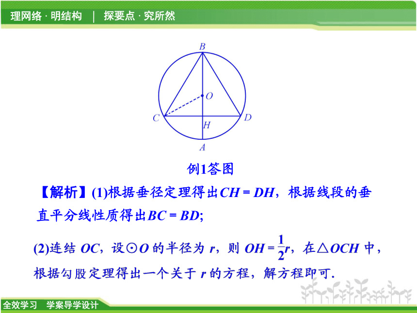 浙教版九年级上册第3章圆的基本性质章末复习课件