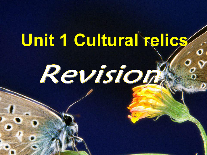 人教版高中英语必修2  Unit 1 Cultural Relics  Revision单元复习课件（20张ppt）