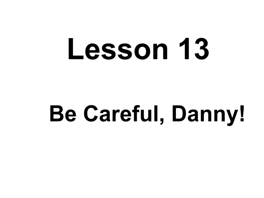 Unit 3 Safety.Lesson 13 Be Careful,Danny!课件