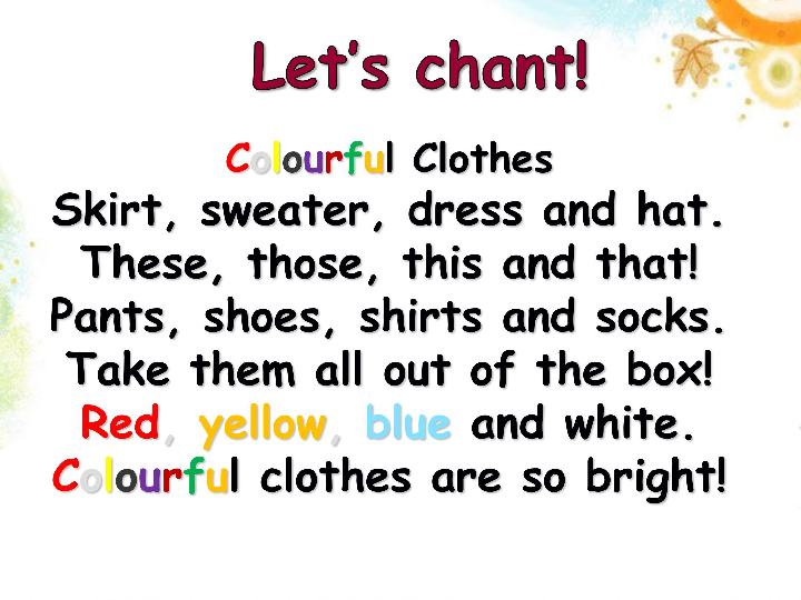 Unit 2 Colours and Clothes Lesson 12 Let’s Go Shopping!课件12张