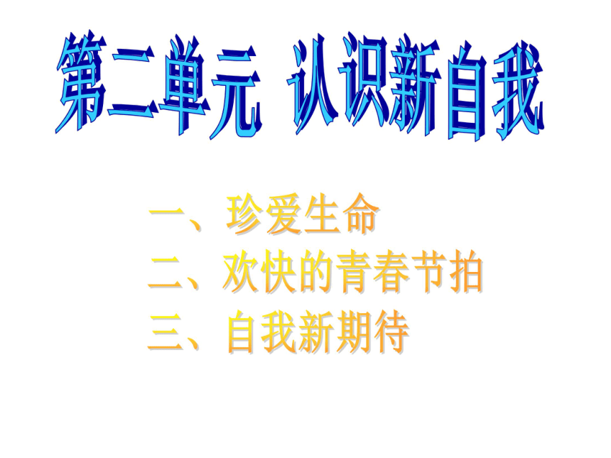 人教版2015-2016七年级上册思品单元复习 七年级上册思品第二单元认识新自我 课件（共15张PPT）