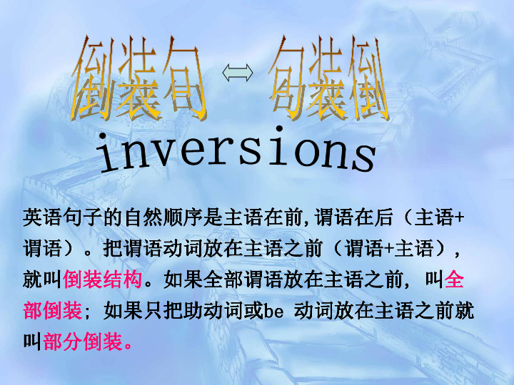 Unit 4 Astronomy: the science of the star Grammar Inversion(51张PPT)