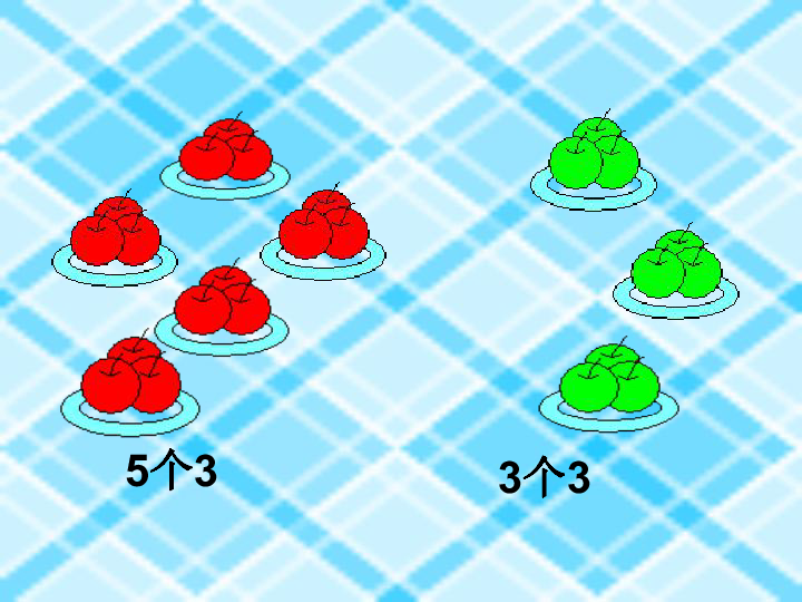 数学二年级上沪教版《5个3加3个3等于8个3》课件 (共20张)