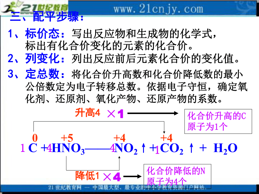 化学：1.4《氧化还原反应方程式的配平》课件（旧人教版必修2）