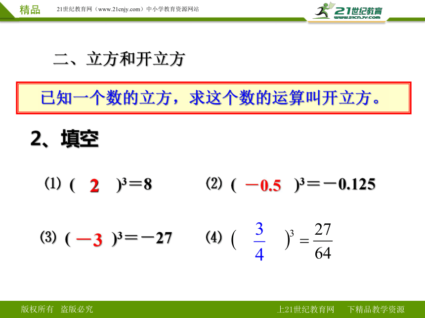 6.2 立方根（1）课件