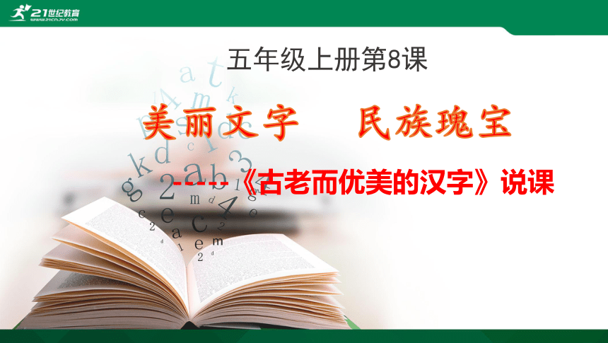 部編版五年級上冊道德與法治8美麗文字民族瑰寶說課課件