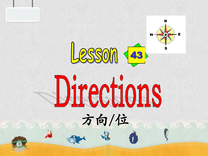 Unit 8 Countries around the world Lesson 43  Directions课件（12张PPT）