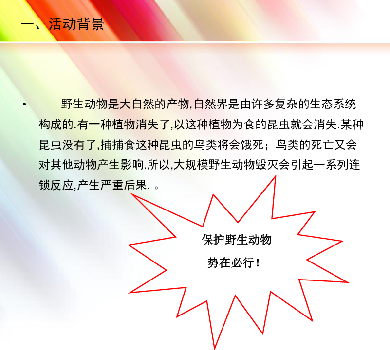 校本课程 综合实践活动 保护野生动物海报制作课件（共15张ppt)