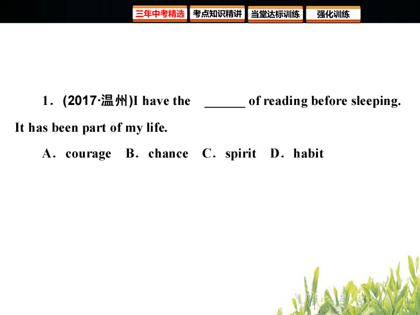 2018年浙江中考复习英语 语法 第十一讲　简单句