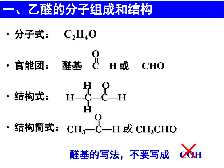 苏教版高二化学选修5 有机化学基础专题4第三单元 醛 羧酸（共20张PPT）