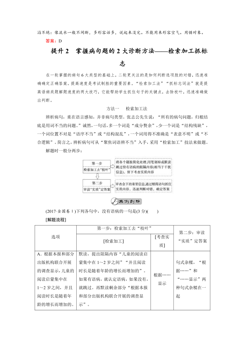 2018大二轮高考总复习语文文档快速提升专题08语言文字运用