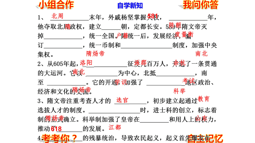 部编版七下第1课 隋朝的统一与灭亡 课件（44张PPT）