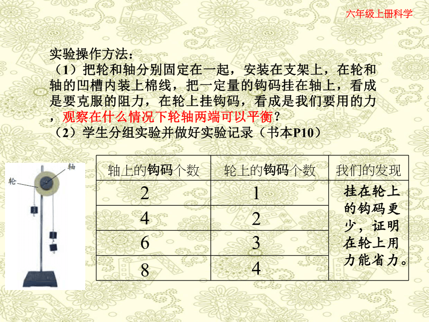 【名师课件】教科版六年级上册科学 1.4轮轴的秘密（课件8张ppt）