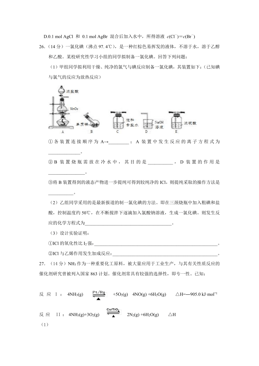 贵州遵义六中2017年5月高三化学月考试题