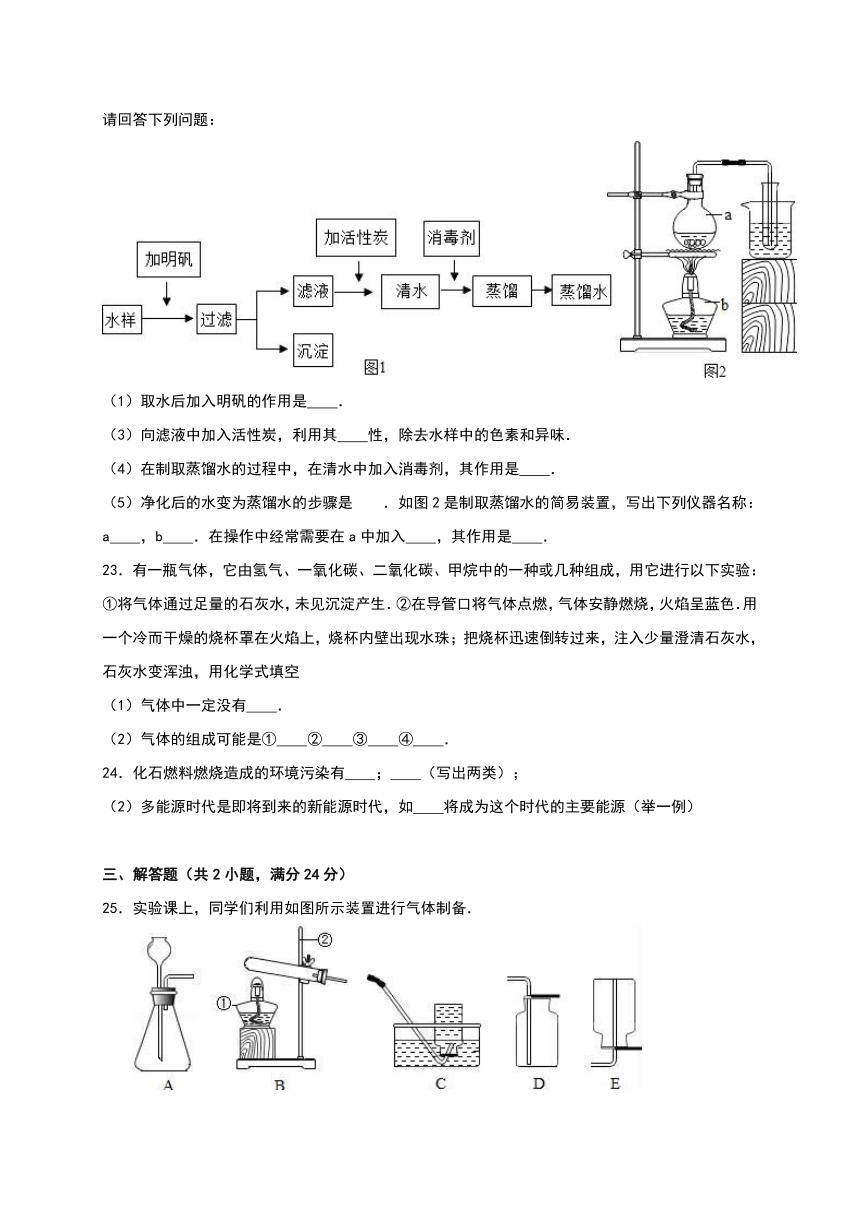 内蒙古呼伦贝尔市阿荣旗2017届九年级（上）期末化学试卷（解析版）