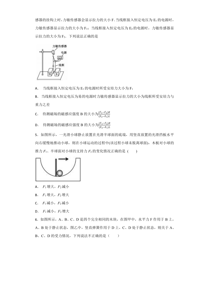 人教版高中物理必修一第三章《相互作用》单元检测题（解析版）